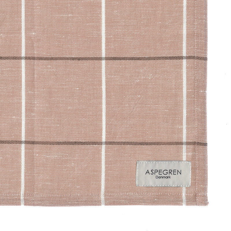 aspegren denmark geschirrtuch baumwolle leinen gemisch rosa kariert nordery