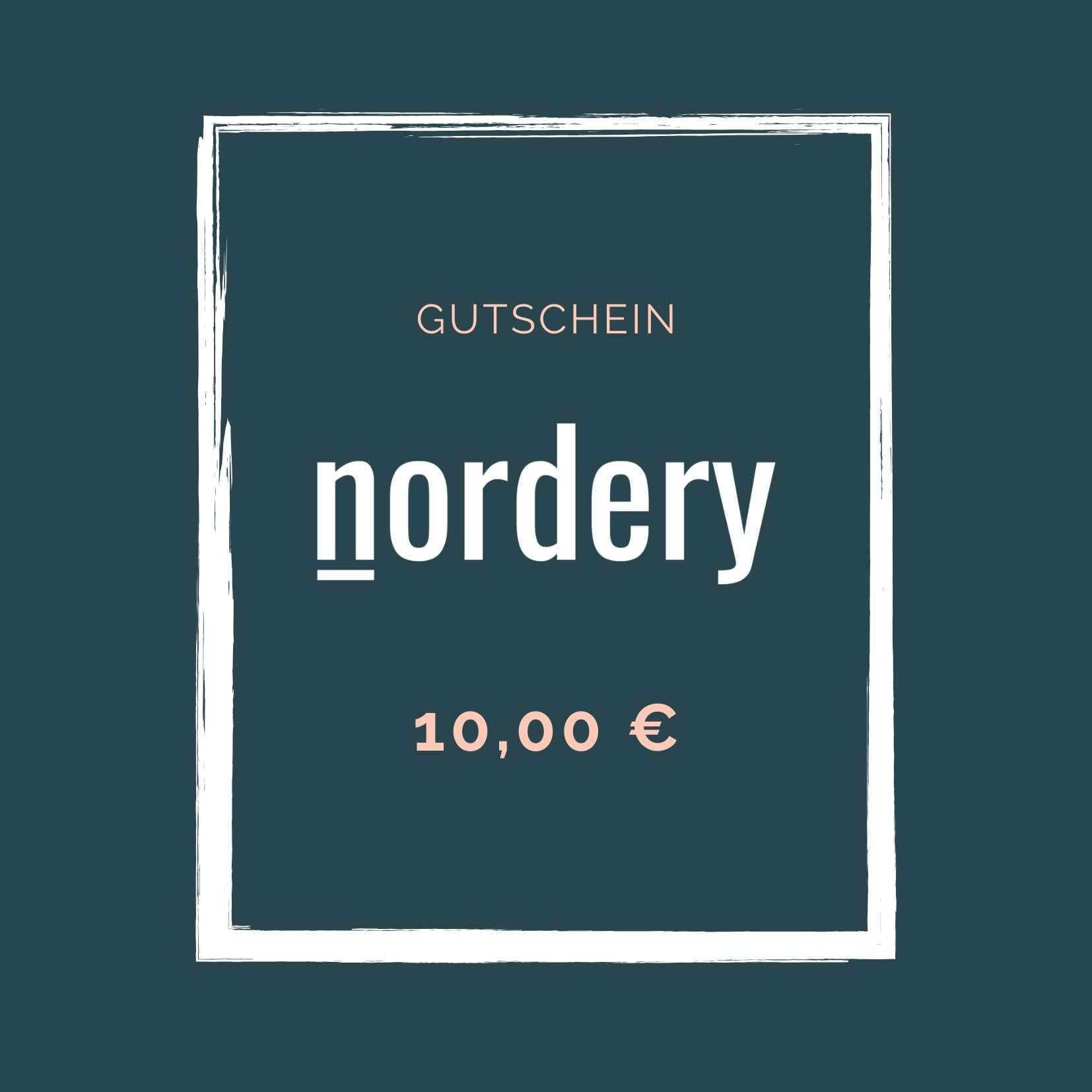 nordery Geschenkkarte Geschenkgutschein 10 Euro