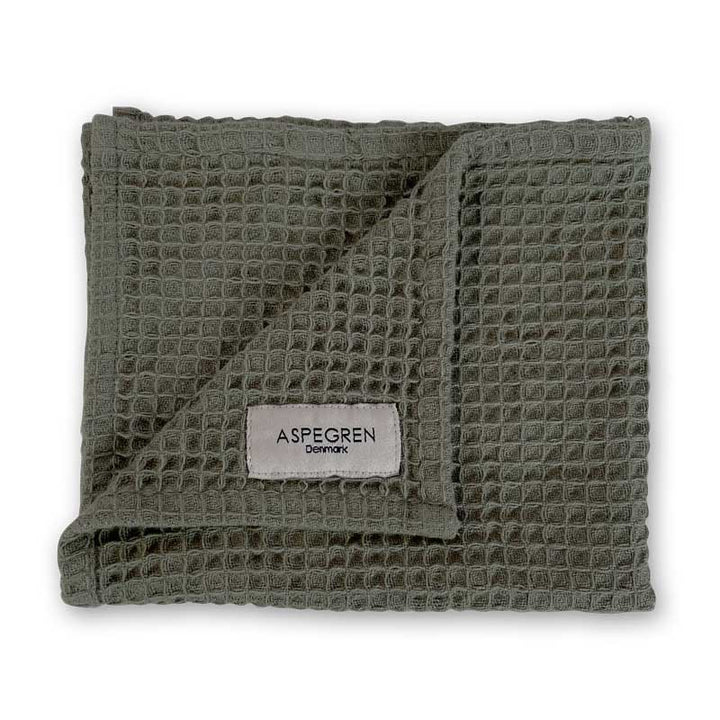Aspegren Denmark Geschirrtuch Waffelstruktur North Olive olivgruen Baumwolle nordery