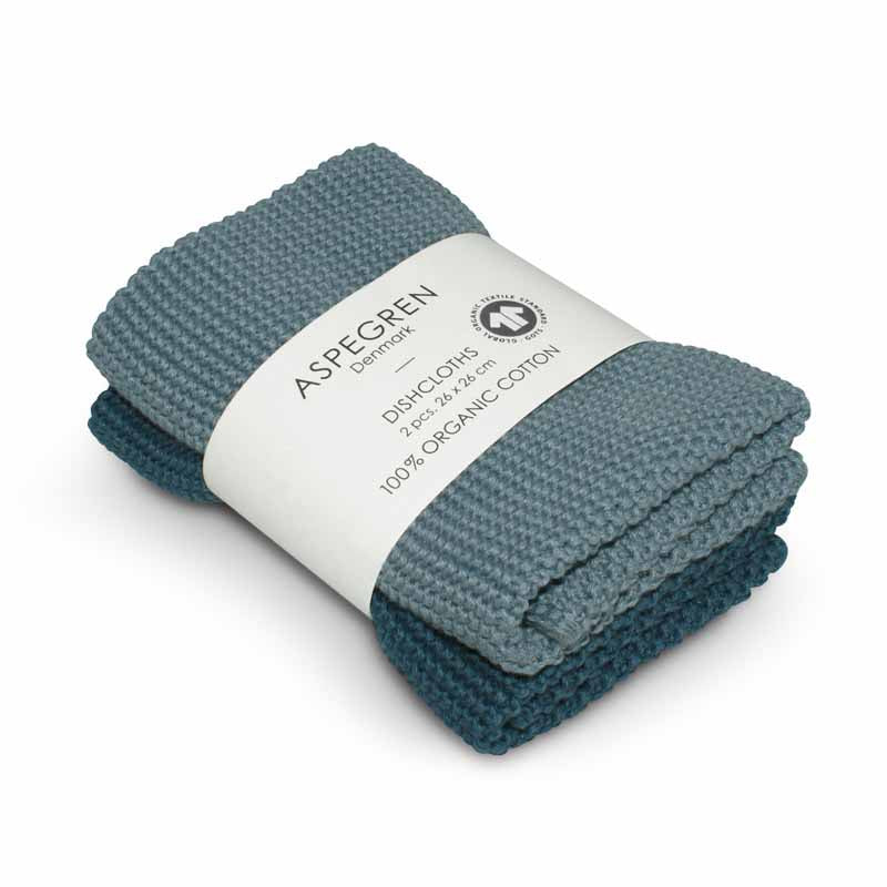 Aspegren Denmark Spültuch Solid Blue Baumwolle nordery