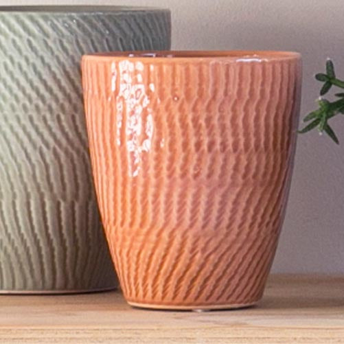 Family House Blumentopf Pflanzentopf Übertopf Japon Keramik dusty pink rosa koralle  handgemacht  nordery