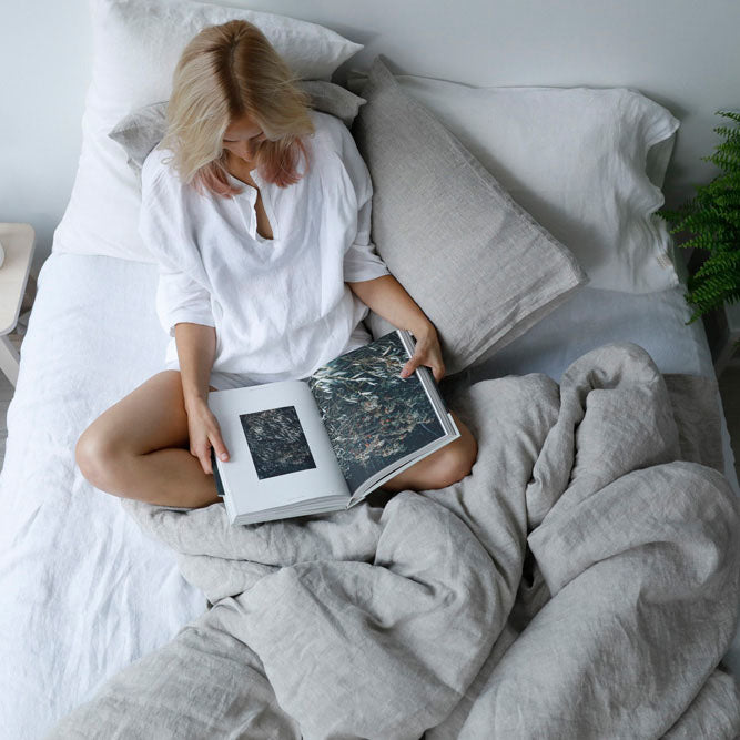 linen tales leinen bettwäsche melange natur beige nordery