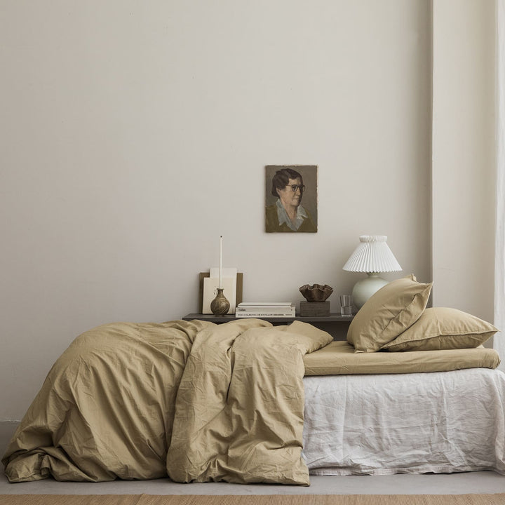 Spannbettlaken "Bosco" Bettwäsche &amp; Decken  Olive Goldbeige midnatt nordery