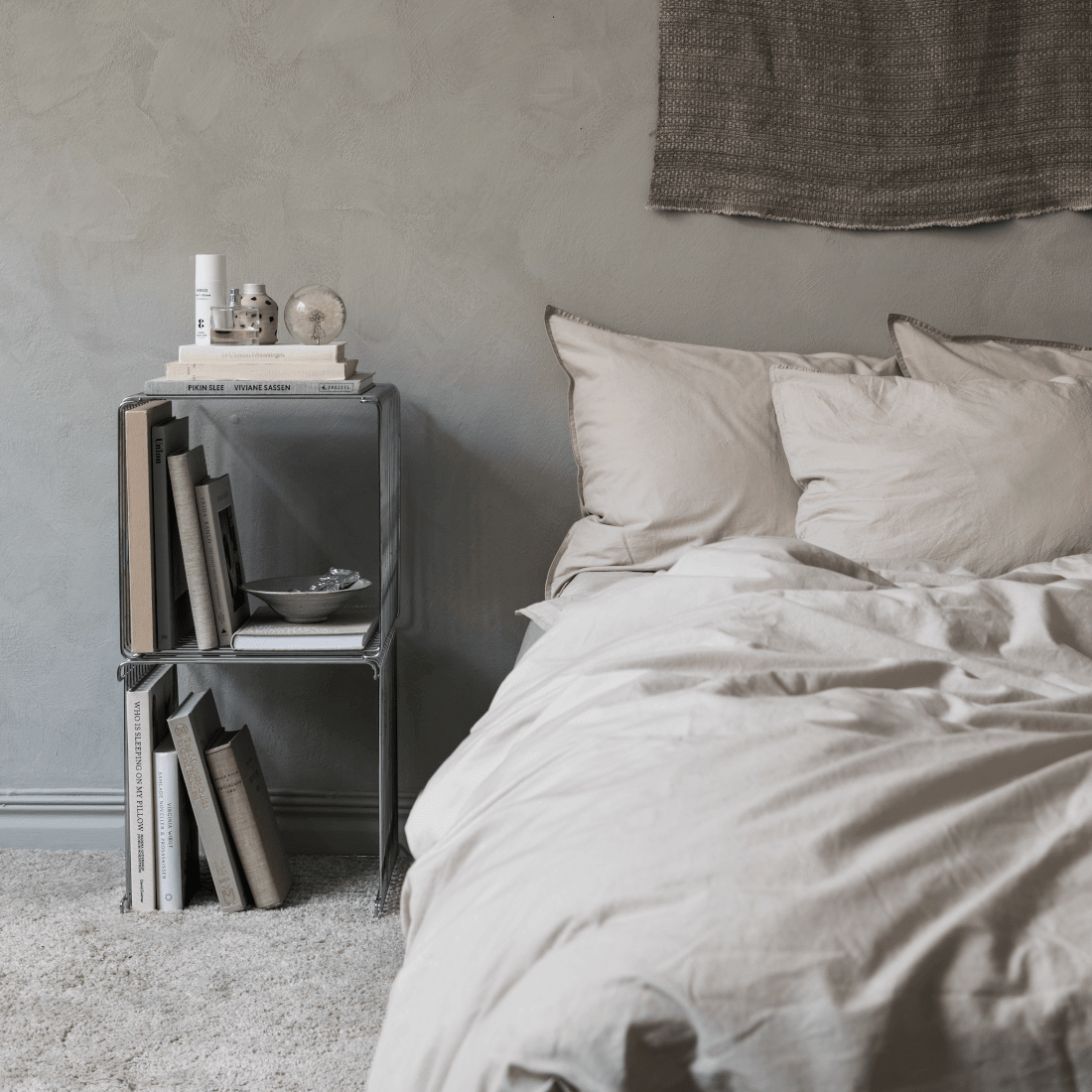 Midnatt Spannbettlaken Pebble Bio-Baumwolle nordery