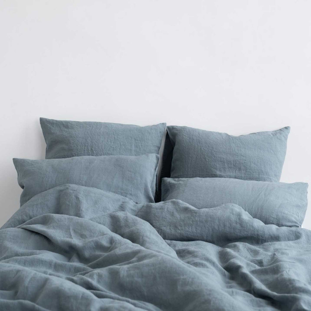 linen tales leinen bettwäscheset blue fog nebelblau nordery