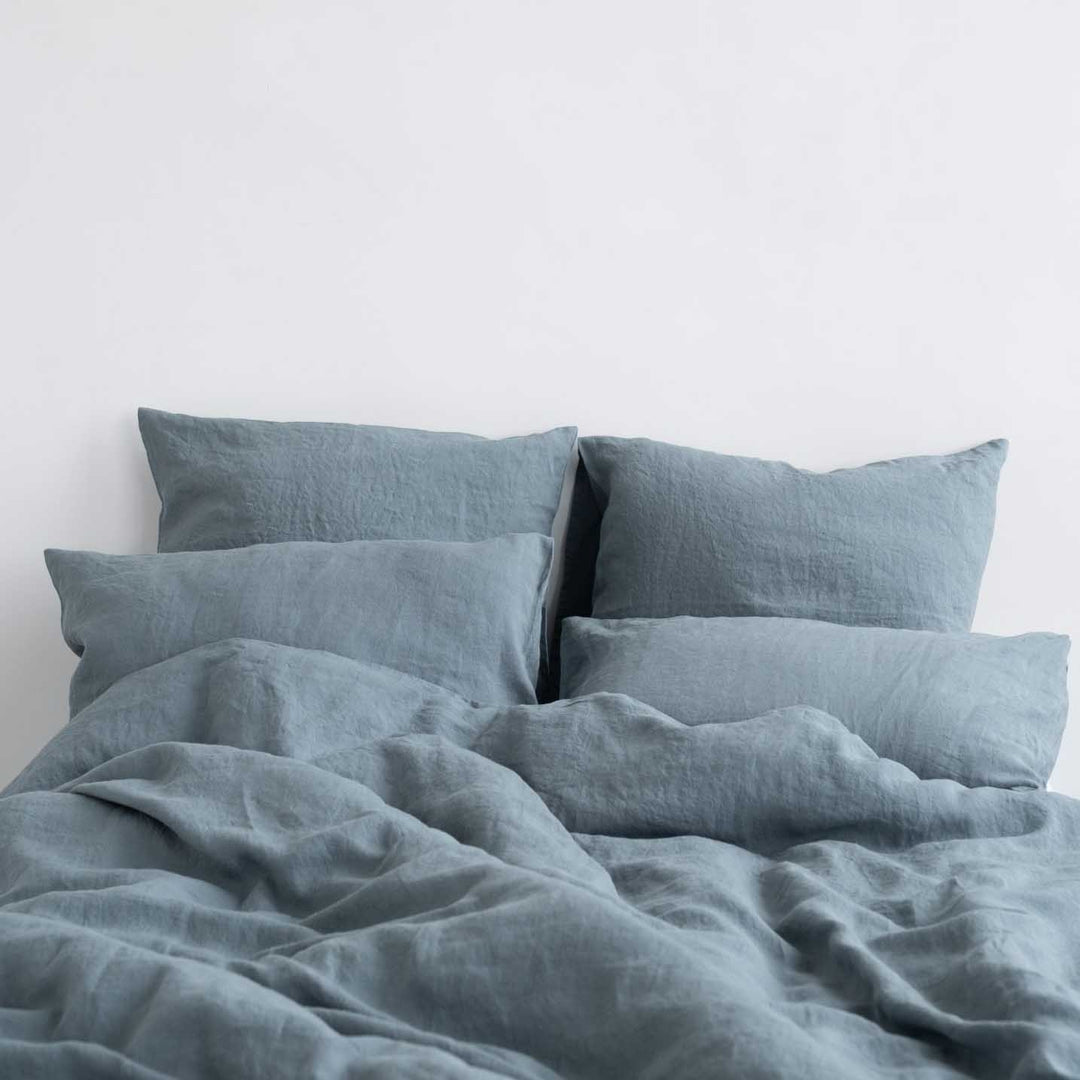 linen tales leinen bettwäscheset blue fog nebelblau nordery