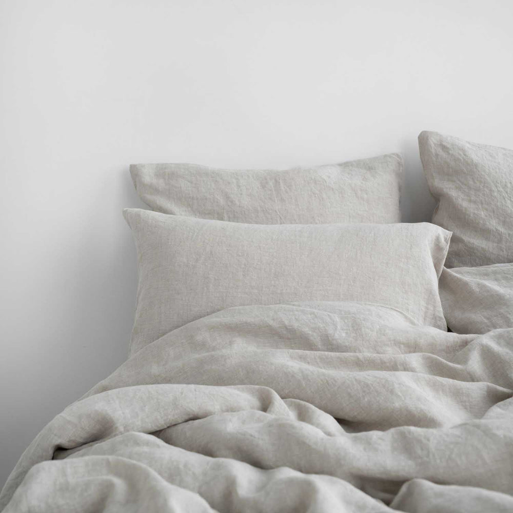 linen tales leinen kopfkissen bezug melange natur beige nordery