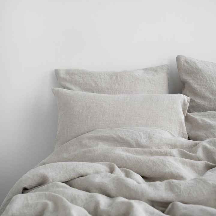 linen tales leinen kopfkissen bezug melange natur beige nordery