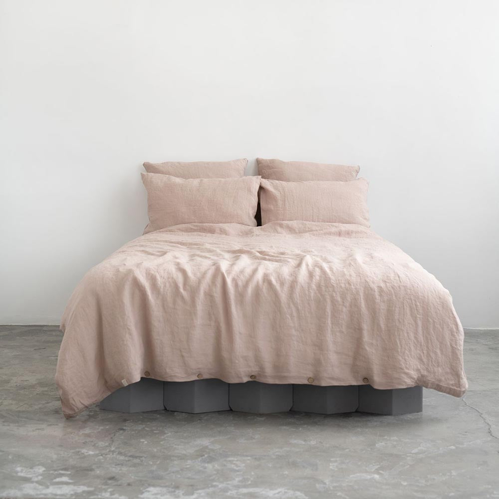 Linen Tales Leinen Bettwäscheset Portobello zartrose 80x80 40x80 nordery