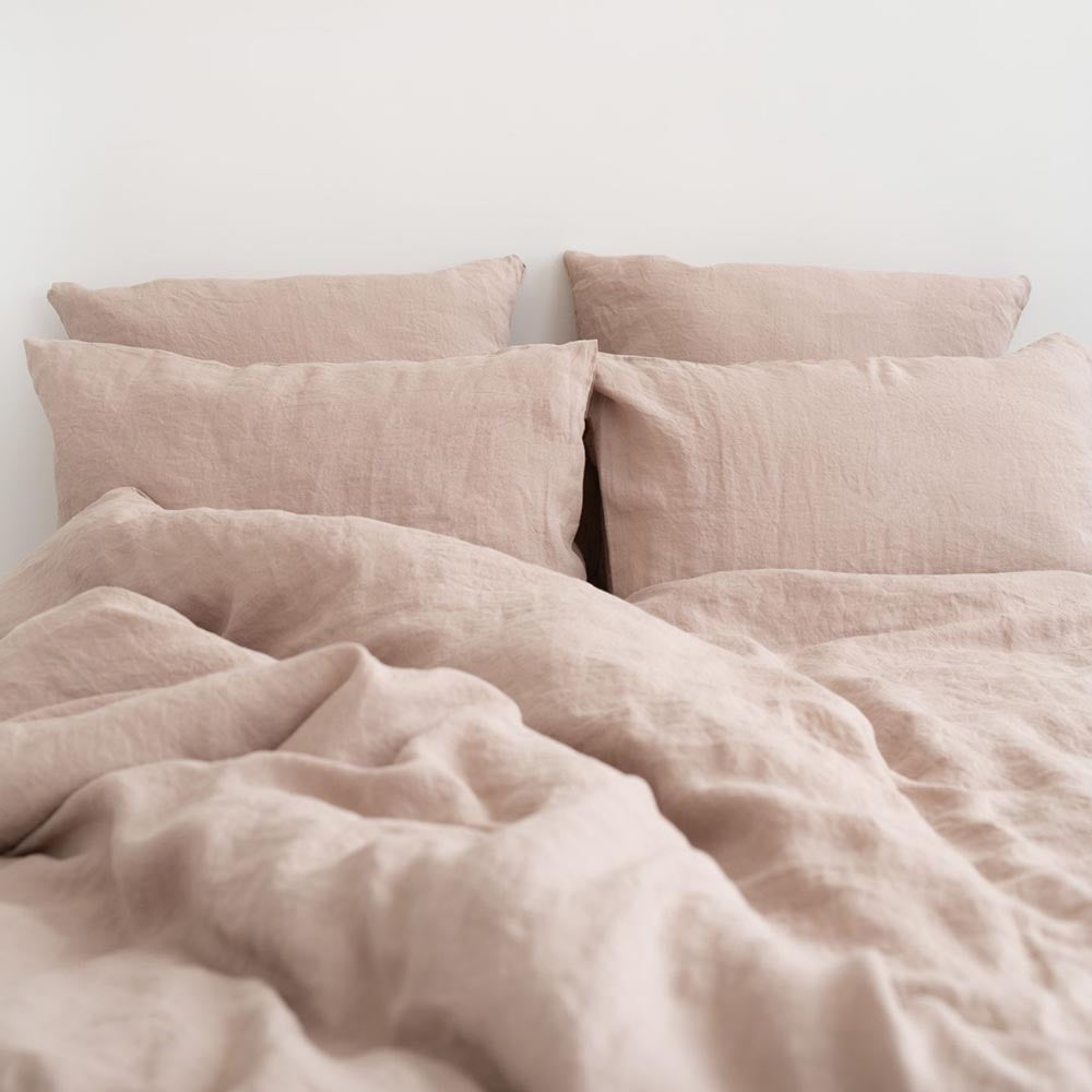 Linen Tales Leinen Bettwäscheset Portobello zartrose 80x80 40x80 nordery