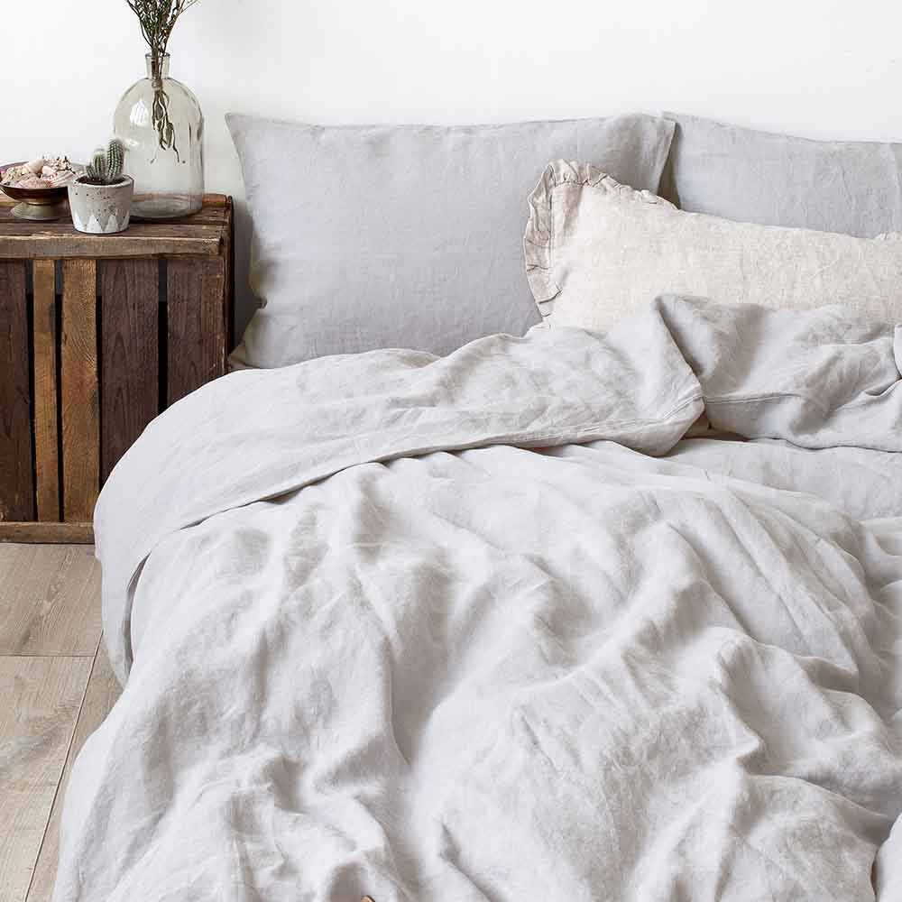 Linen Tales Kissenbezug silver hellgrau Leinen nordery