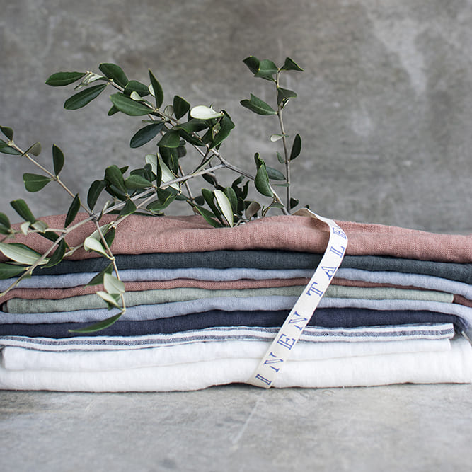 Linen Tales Leinen Geschirrtuch nebelblau nordery