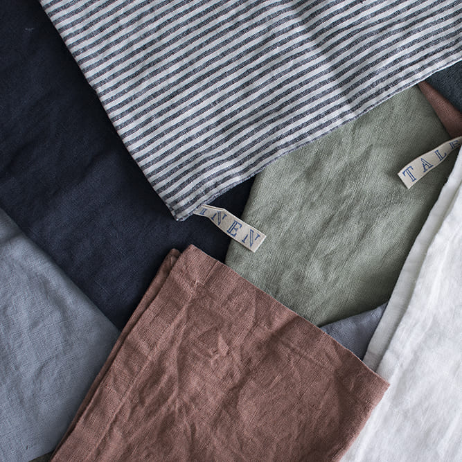Linen Tales Leinen Geschirrtuch nebelblau nordery