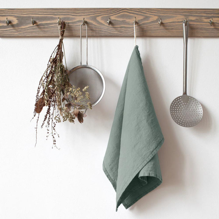 Linen Tales Leinen Geschirrtuch Forest Green graugruen nordery
