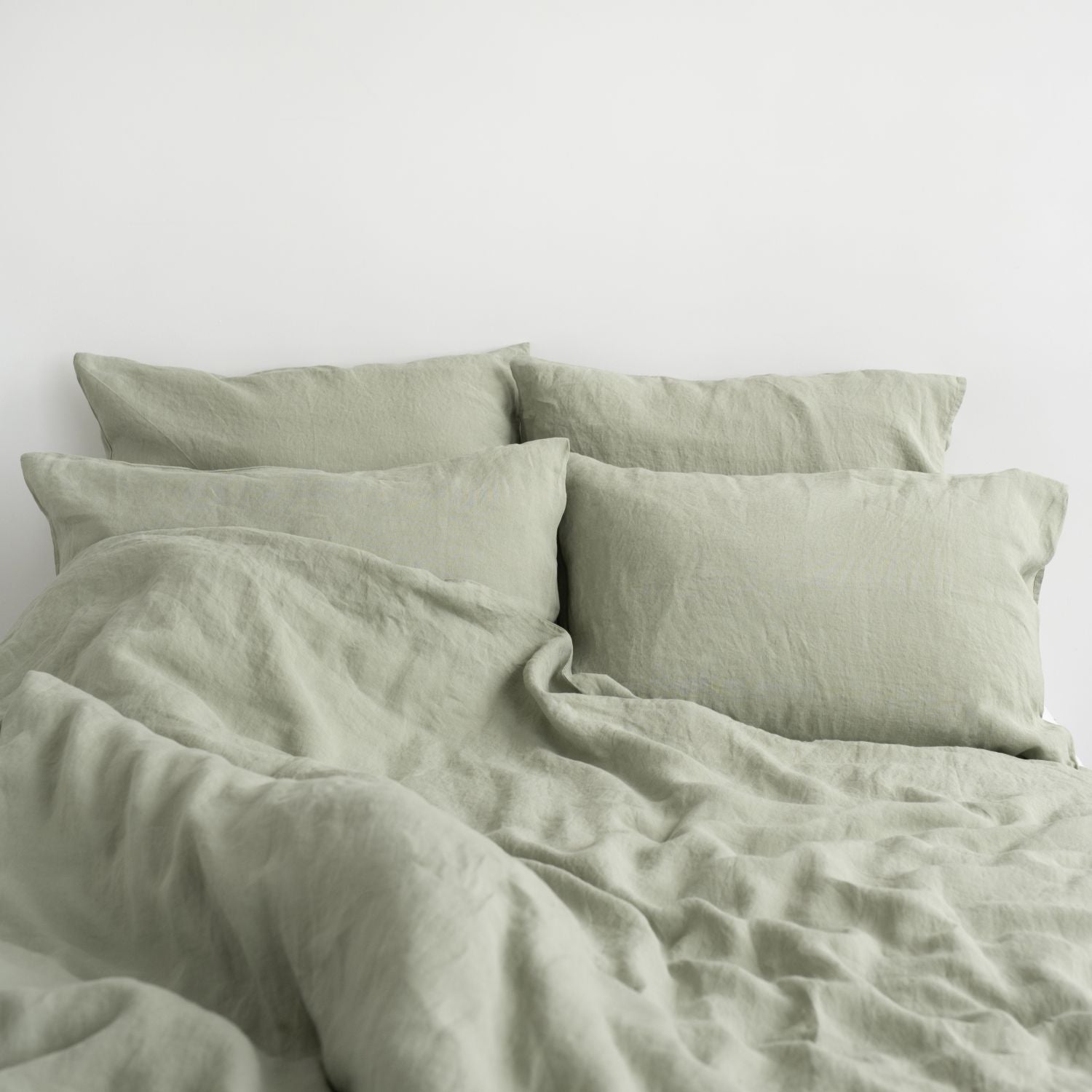 Linen pillowcase "Sage"