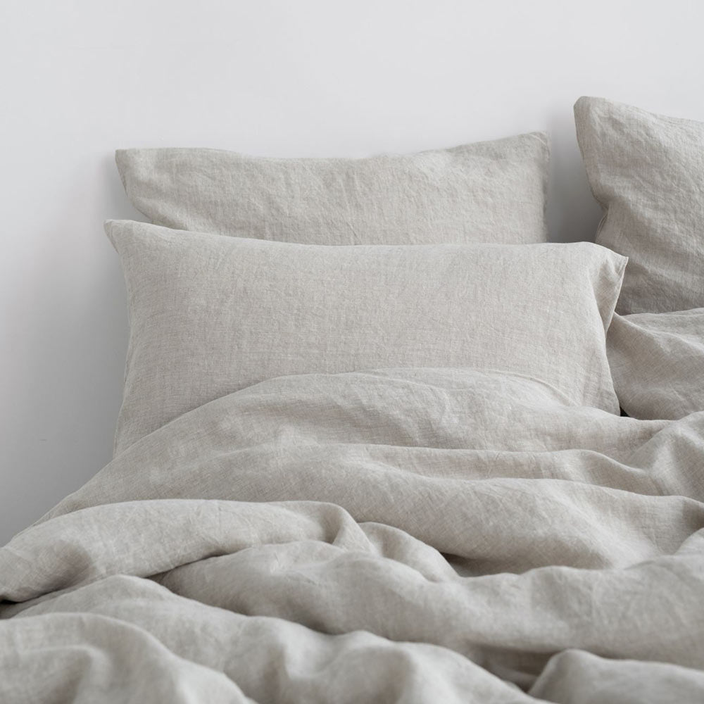 linen tales leinen bettwäsche melange natur beige nordery