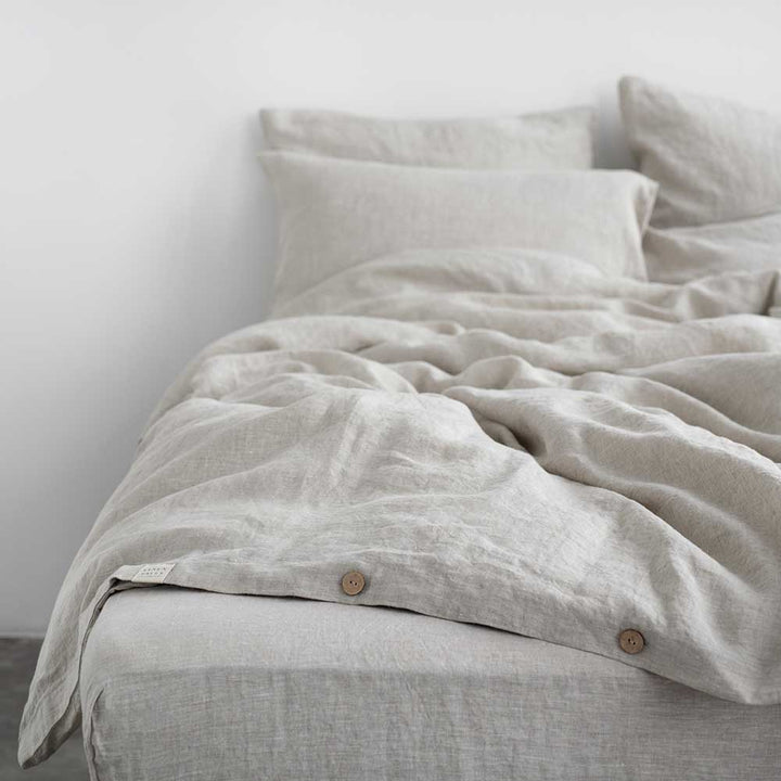 linen tales leinen kopfkissen bezug melange natur beige nordery