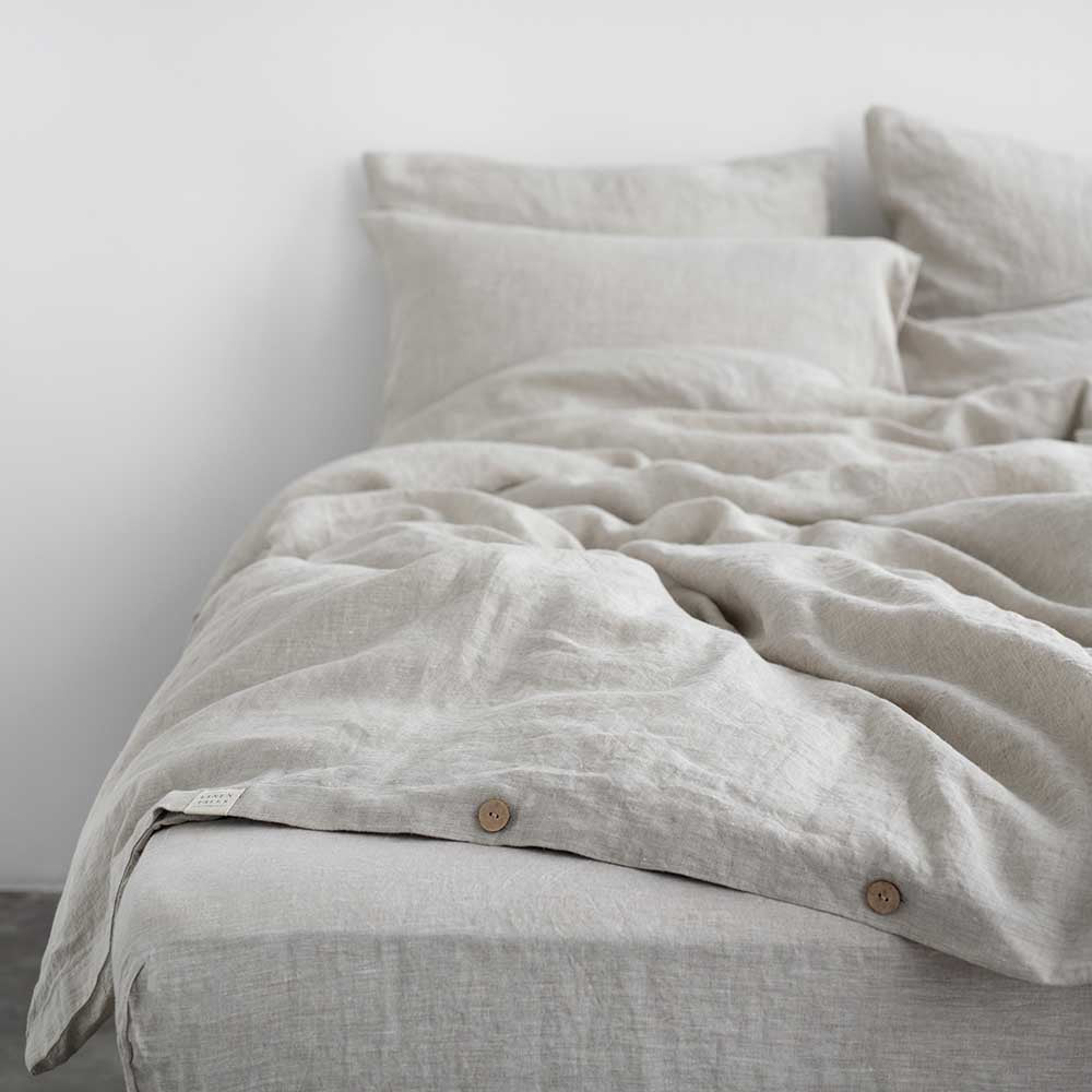 linen tales leinen bettwäsche melange natur beige nordery