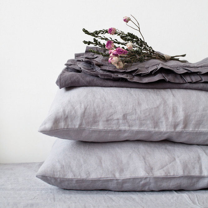Linen Tales Leinen Kissenbezug Light grey hellgrau nordery