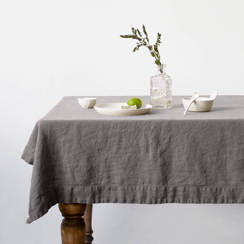 Linen Tales Leinen Tischdecke Ash Grey grau nordery