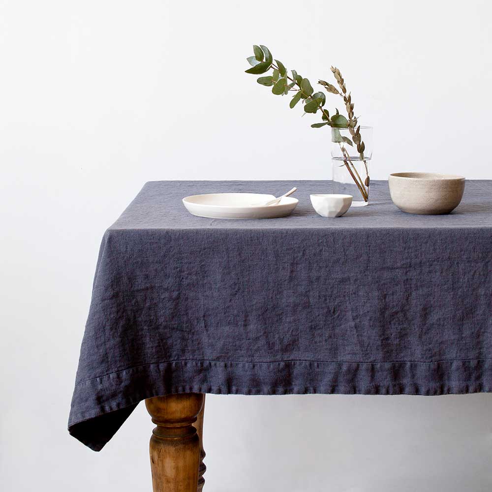 Linen Tales Leinen Tischdecke Dark Grey dunkelgrau nordery