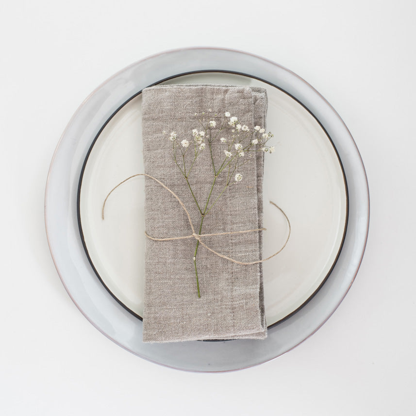 Linen Tales Leinen Serviette Forest Natural Beige 2er-Set nordery