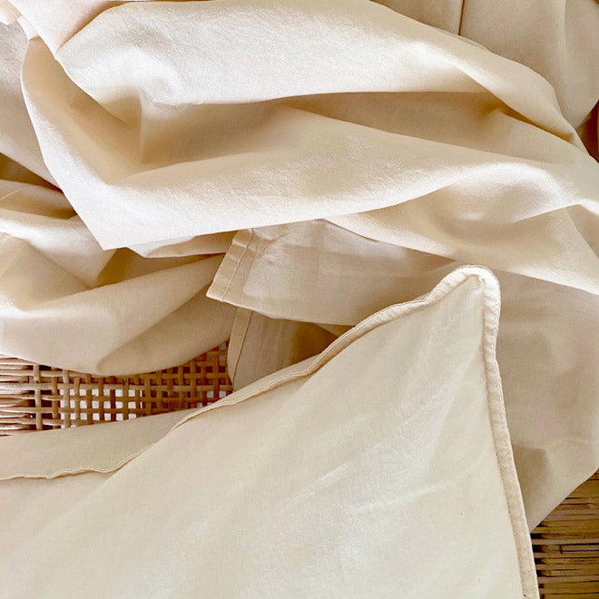 midnatt Bettdeckenbezug Sorbetto Creme Biobaumwolle nachhaltig