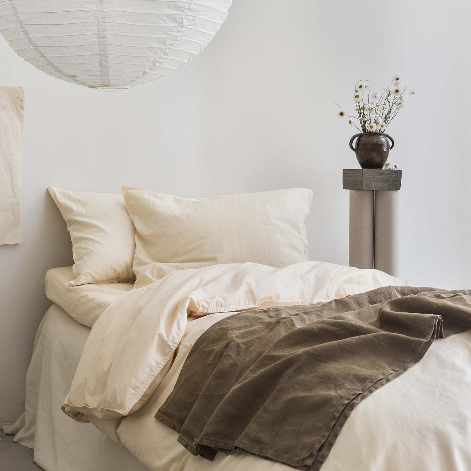 midnatt Bettdeckenbezug Sorbetto Creme Biobaumwolle nachhaltig