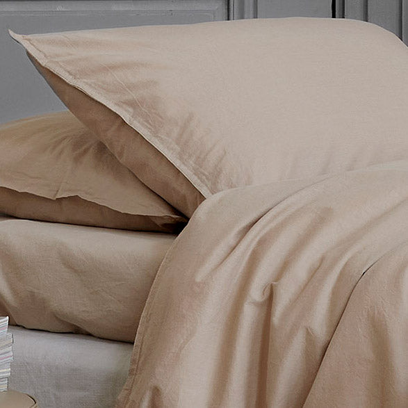 midnatt Bettdeckenbezug Bettwäsche Hassel Bio-Baumwolle nachhaltig beige nordery
