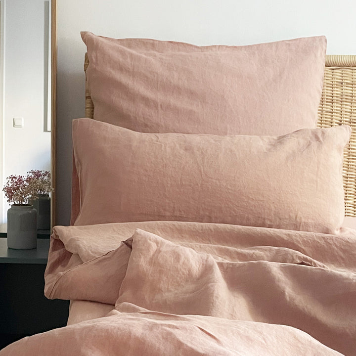 Leinen Kissenhülle ANEA - Rosa Ambiente Schlafzimmer