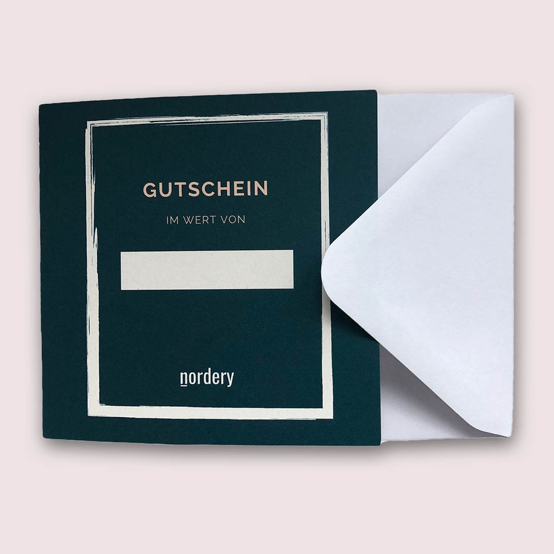 nordery Geschenkkarte Geschenkgutschein Briefumschlag