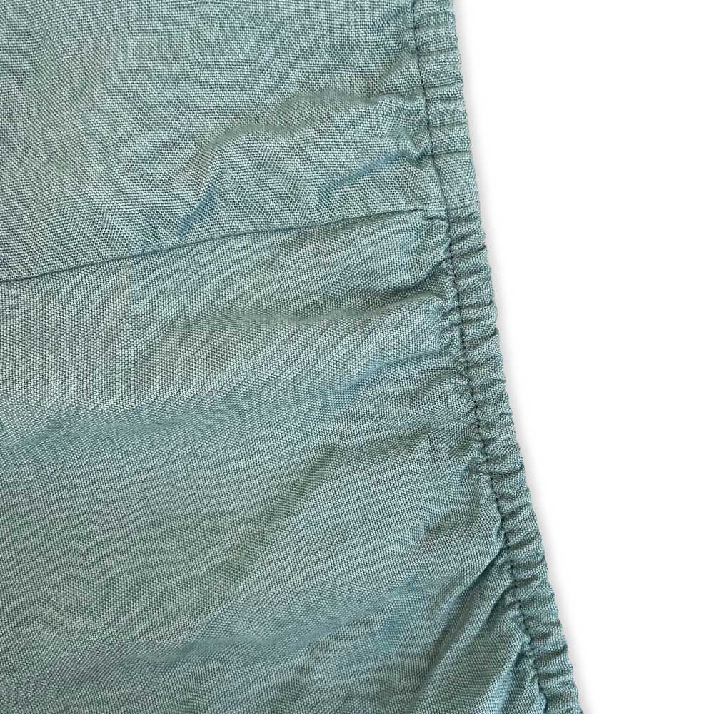 Leinen Spannbettlaken JOAN - Graugrün Detail