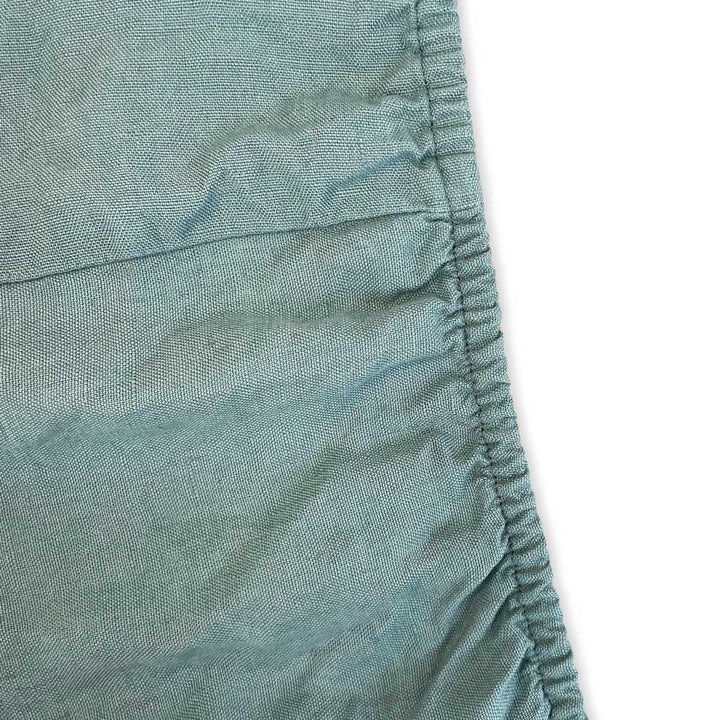 Leinen Spannbettlaken JOAN - Graugrün Detail