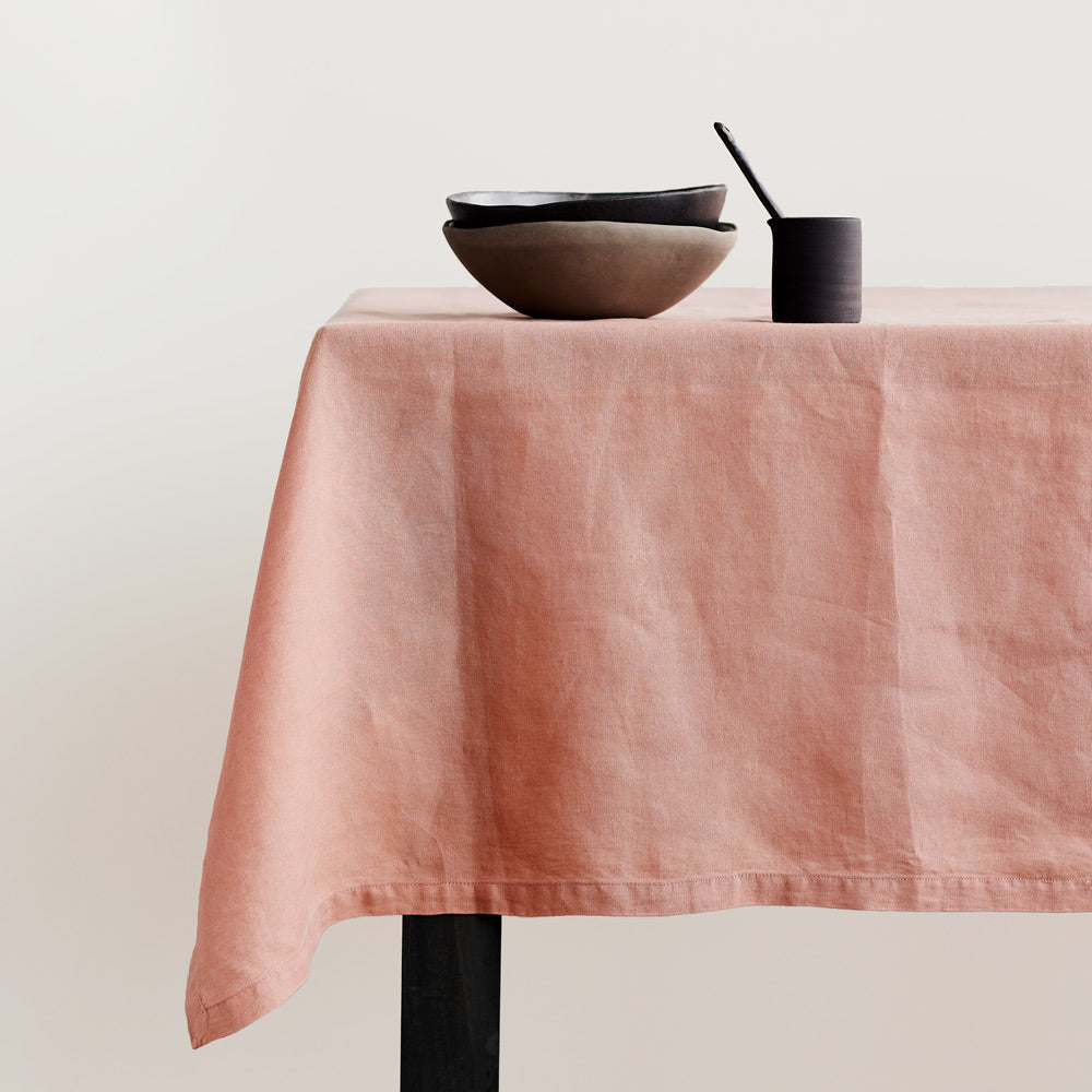 Leinen Tischdecke ANEA - Rosa 140 x 200 cm