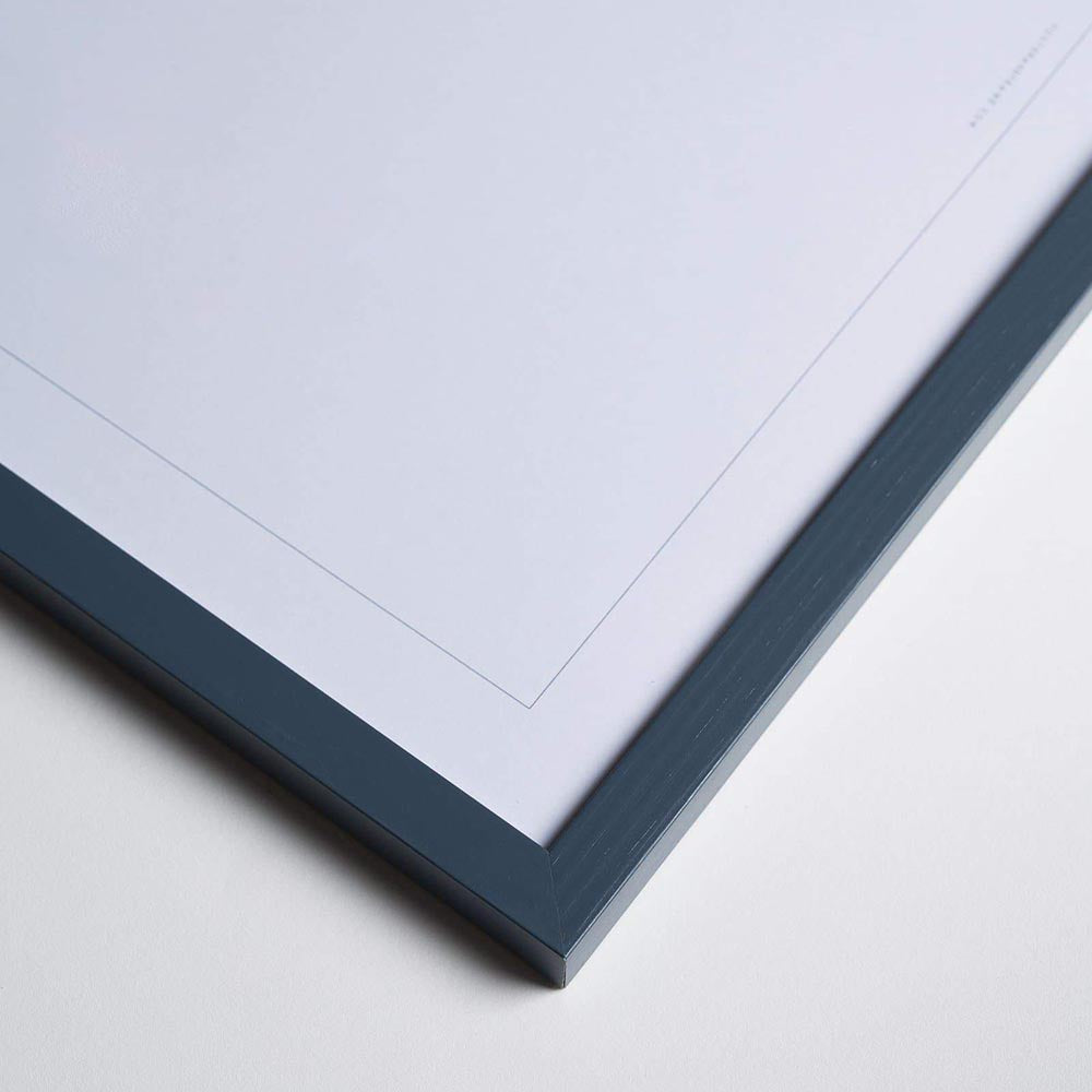 Novictus Bilderrahmen Glas Massivholz Petrol Blau nordery